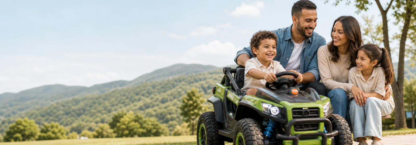 Famille profitant d’une aventure en plein air