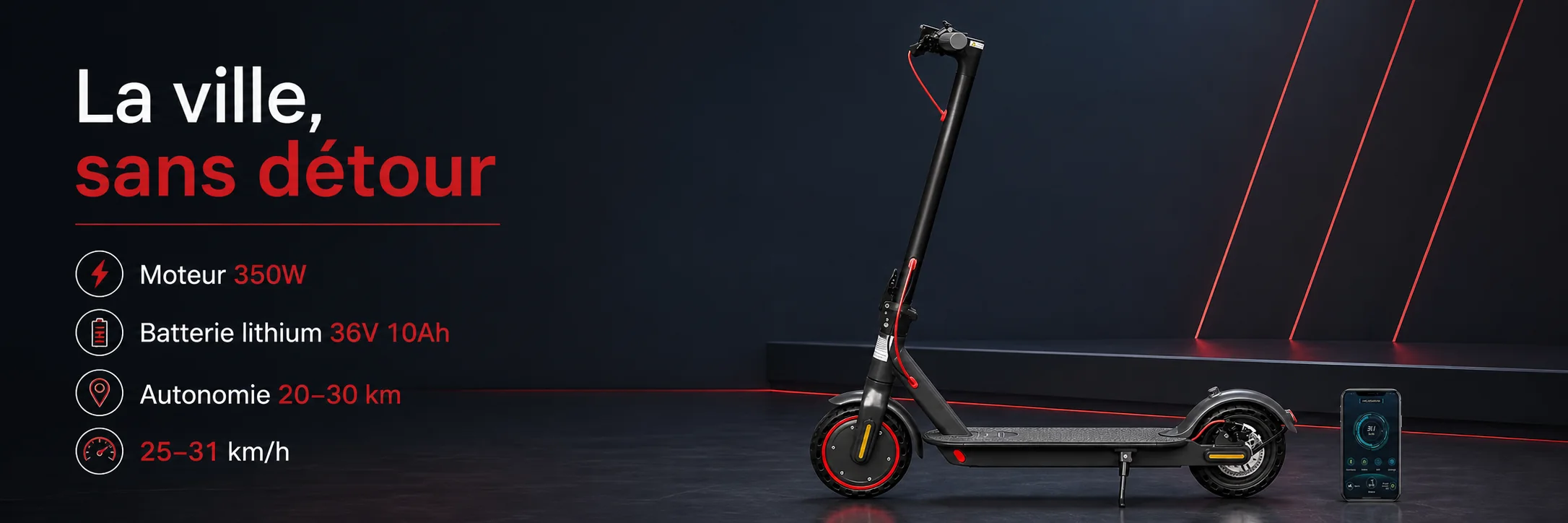Trottinette Électrique AOVOPRO ES80 36V — puissance et autonomie