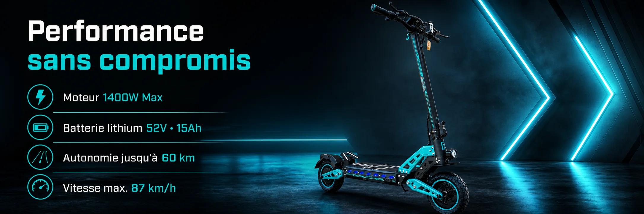 Trottinette Électrique DRIVETRON DT10 52V — puissance et autonomie