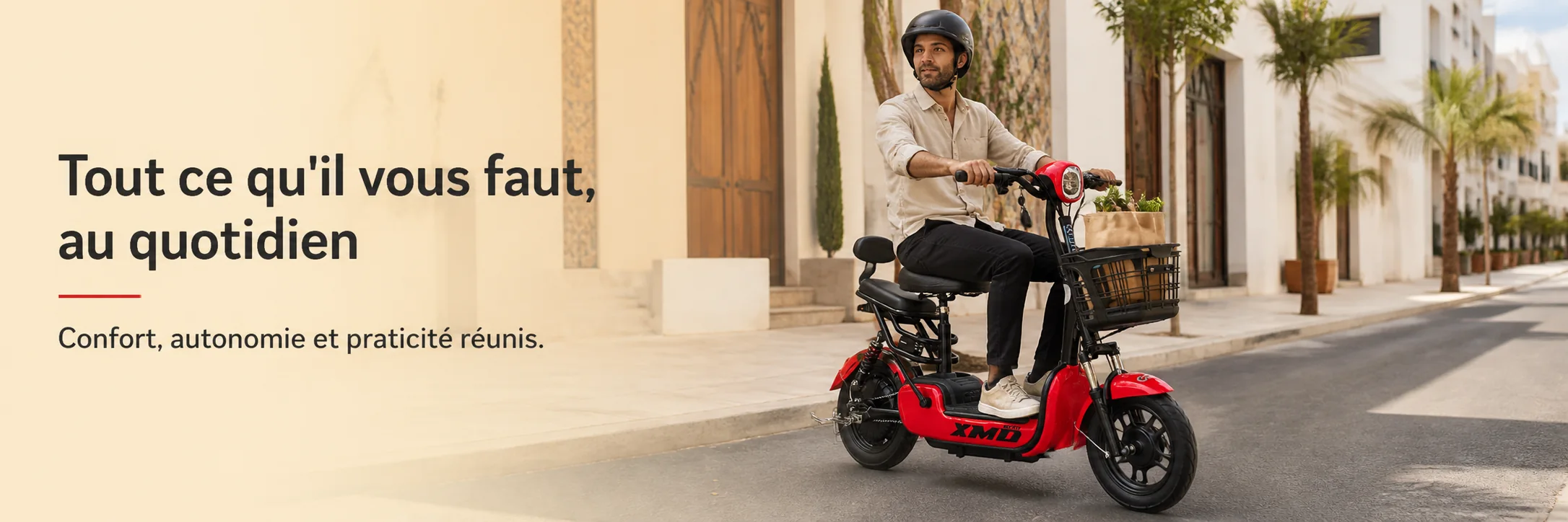 Cyclomoteur XMD 400 Lithium 48V 15Ah – EMOVE — mise en situation