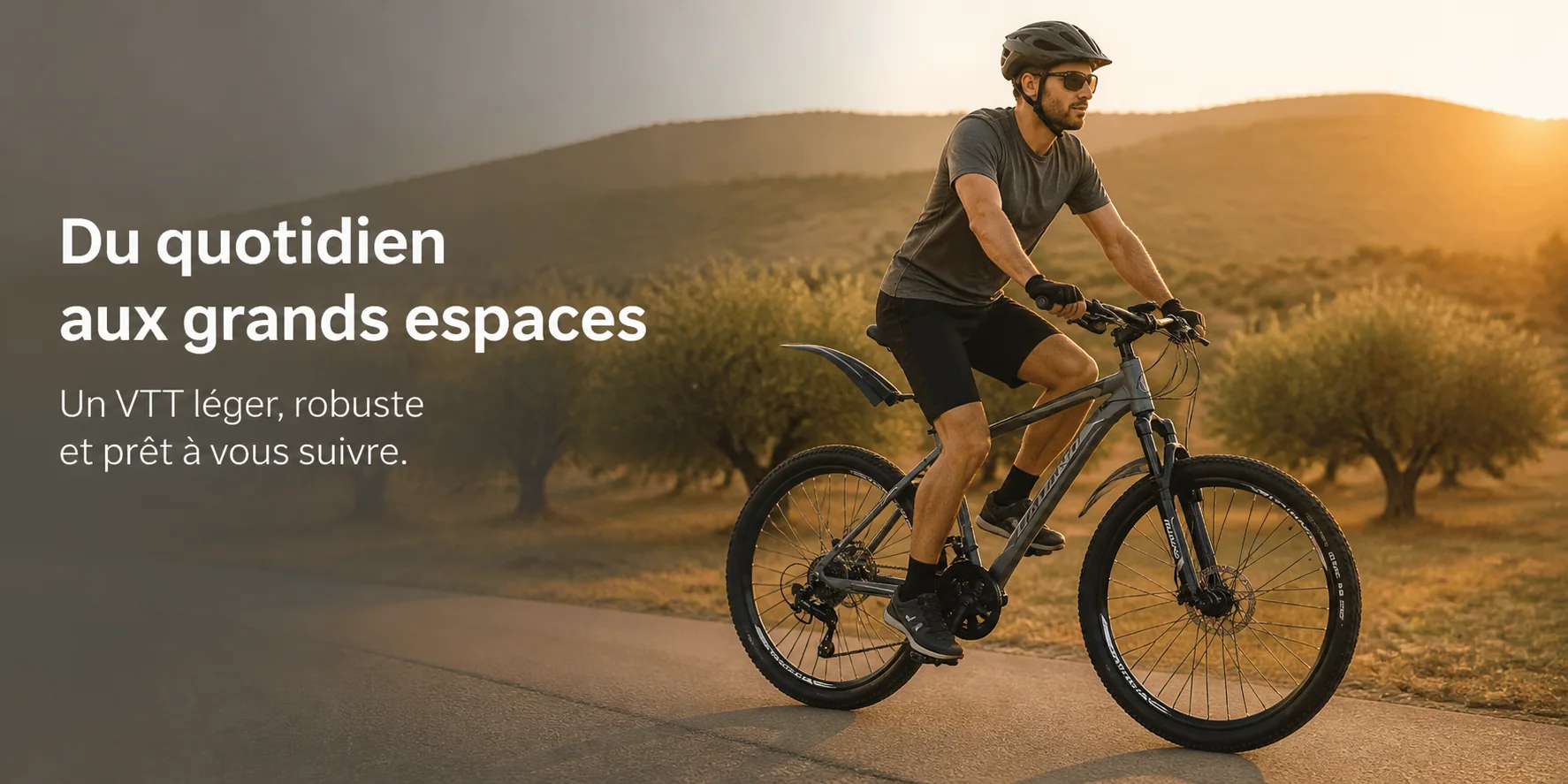 Vélo VTT ALUMINIUM ITALIANO GTR 26 Pouces — mise en situation
