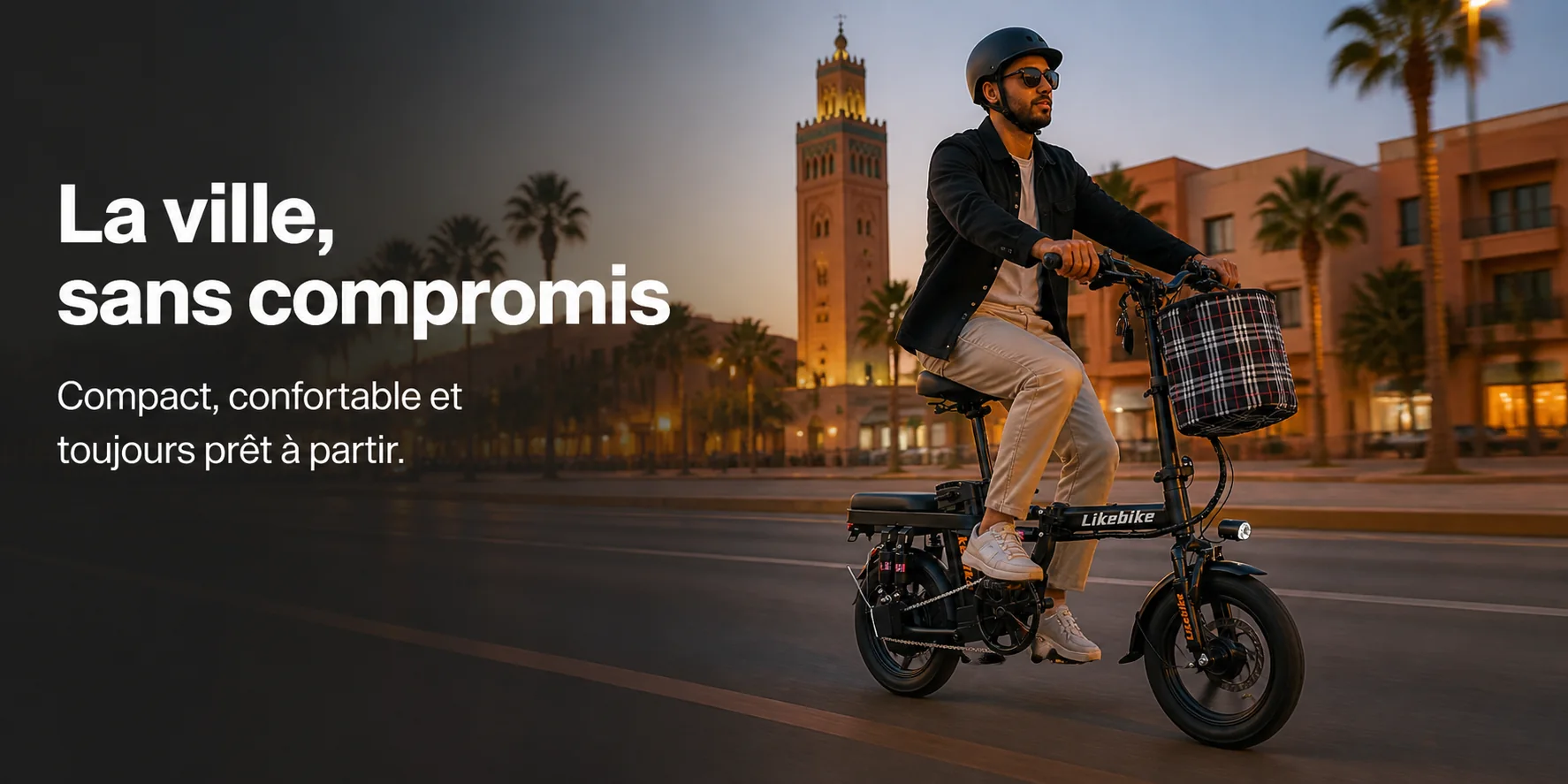 Vélo Électrique A10 Pro Pliable 48V – LIKEBIKE — mise en situation