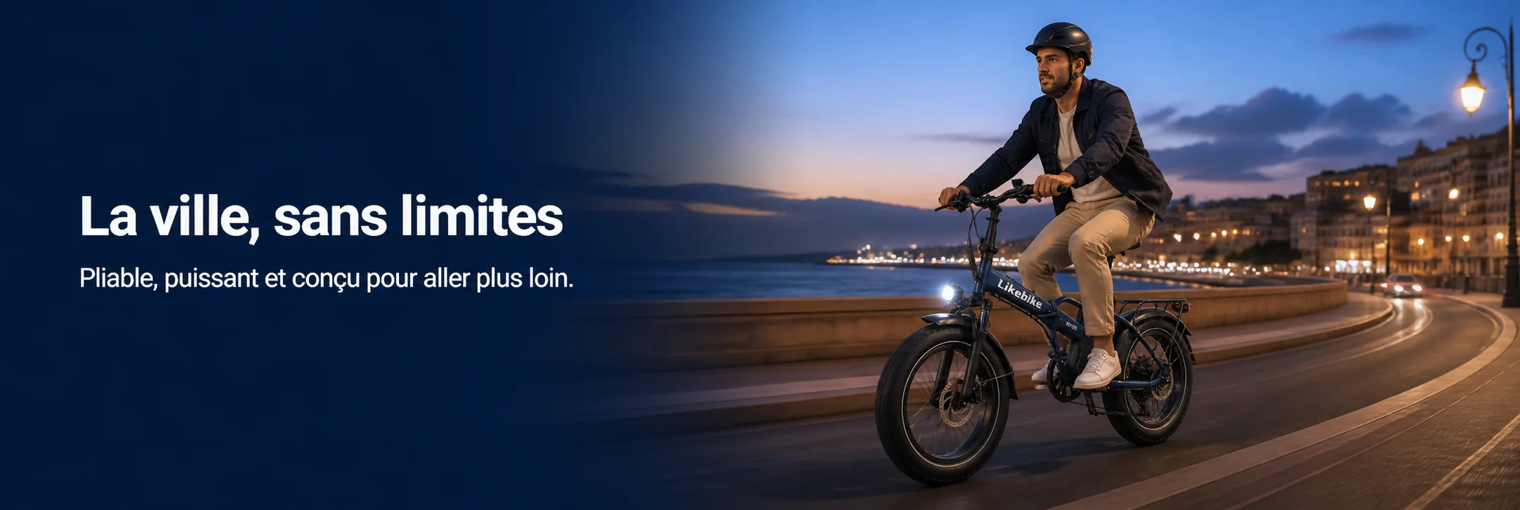 Vélo Électrique SHINE PRO Ebike Pliable 48V – LIKEBIKE — mise en situation