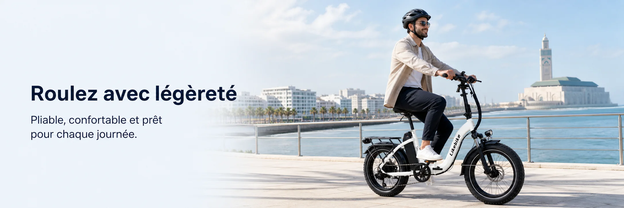 Vélo Électrique SHINE S PRO Ebike Pliable 48V - LIKEBIKE — mise en situation