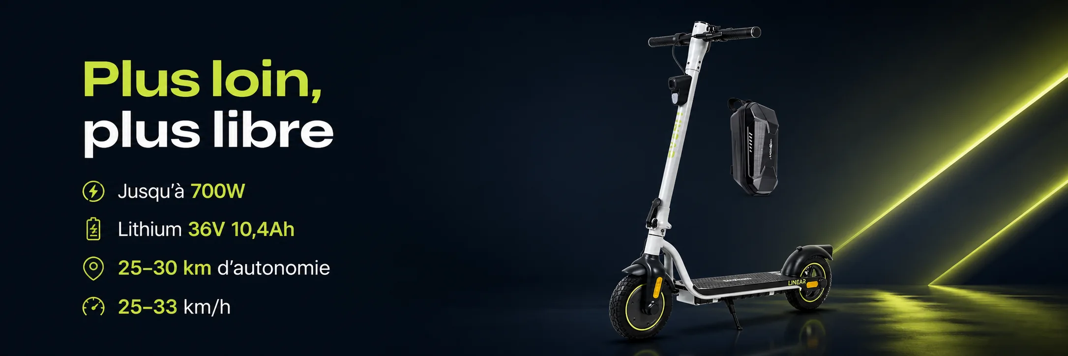 Trottinette Électrique Linear 10.4Ah - ECOXTREM — puissance et autonomie