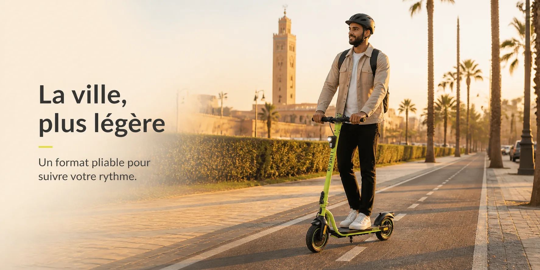 Trottinette Électrique Linear 6.6Ah - ECOXTREM — mise en situation