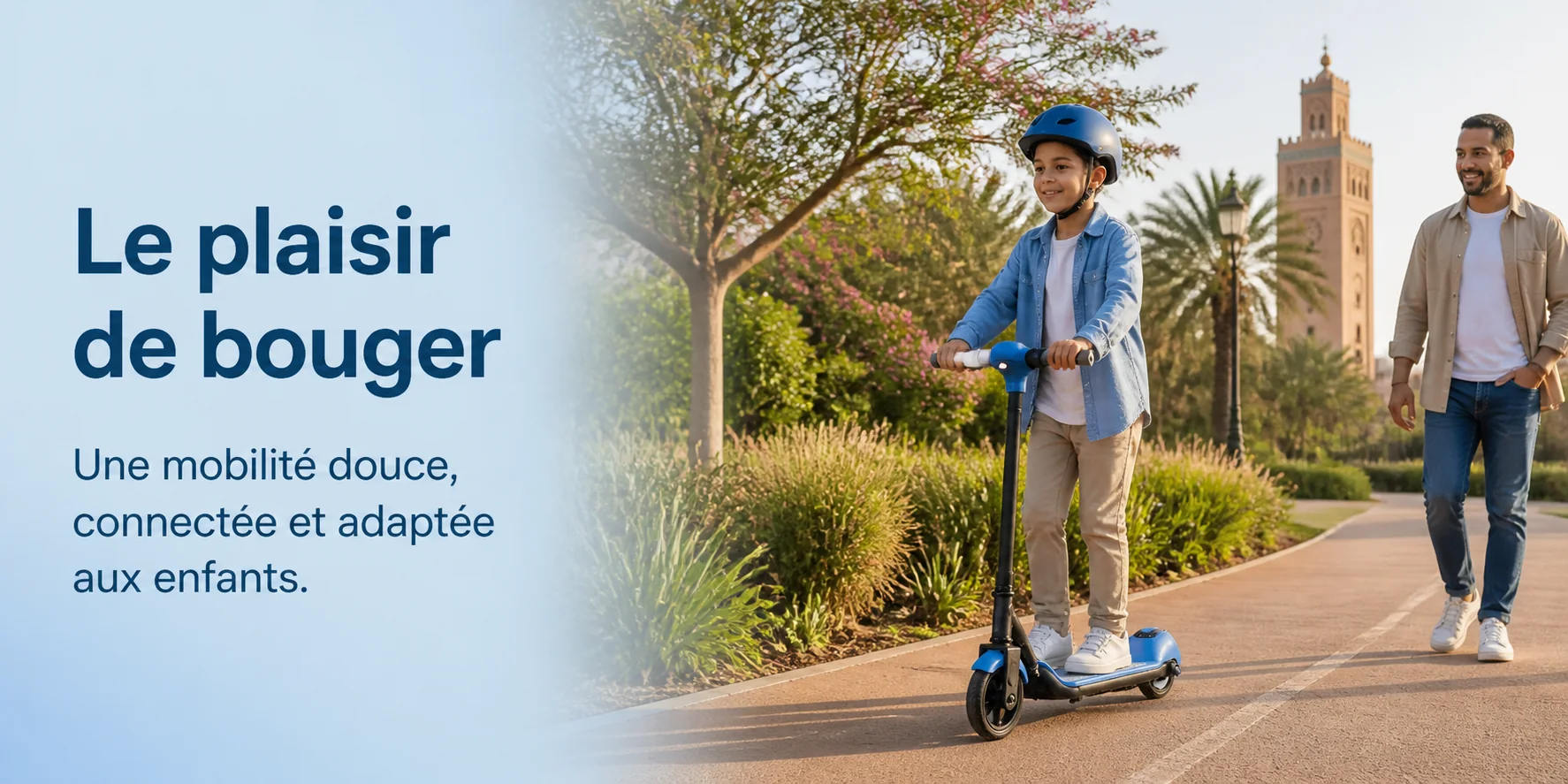 Trottinette électrique pour enfants Phantom Bluetooth 24V — mise en situation