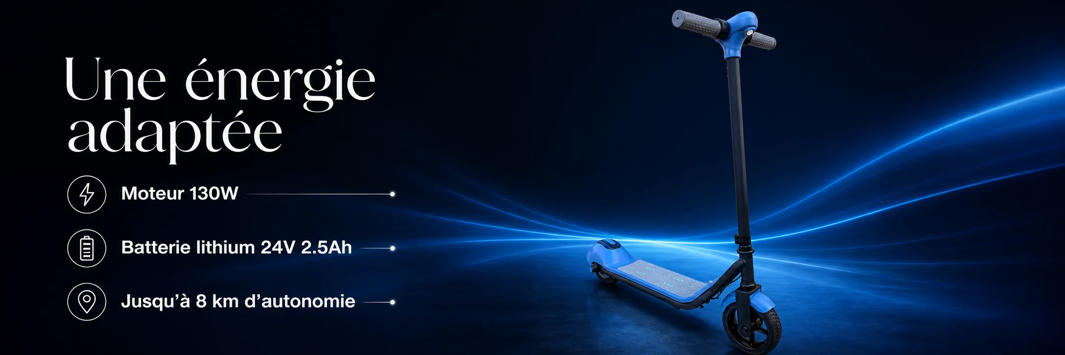 Trottinette électrique pour enfants Phantom Bluetooth 24V — puissance et autonomie