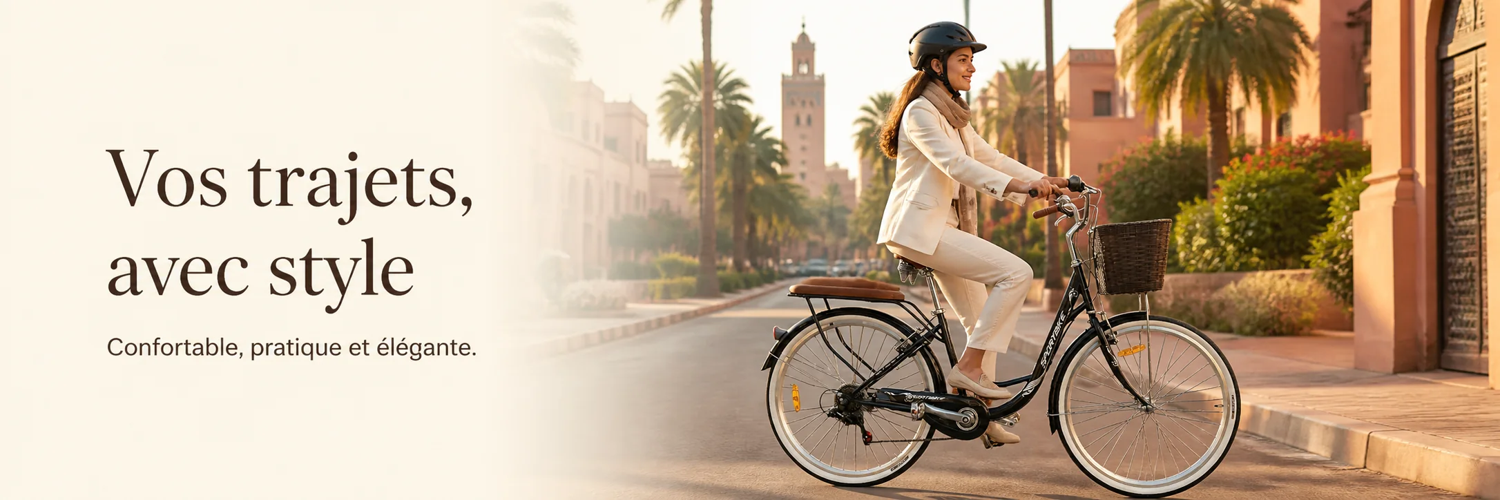 Vélo Madame Classique SPORTBIKE 28 Pouces — mise en situation