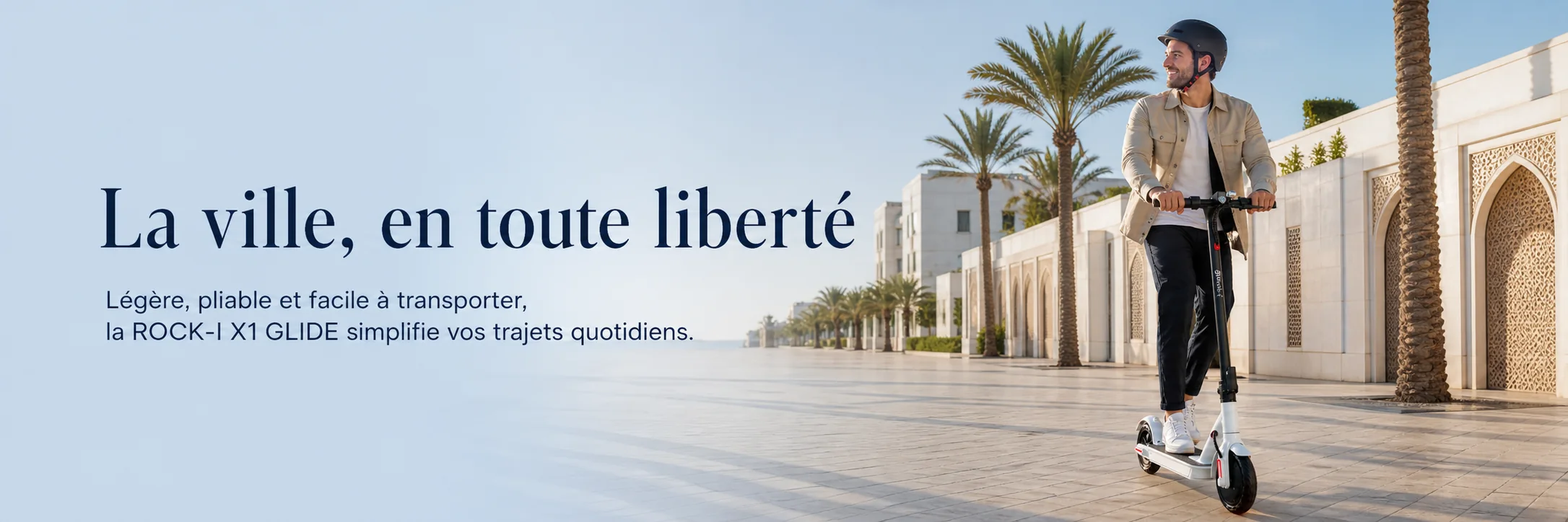Trottinette Électrique ROCK-I X1 GLIDE — mise en situation