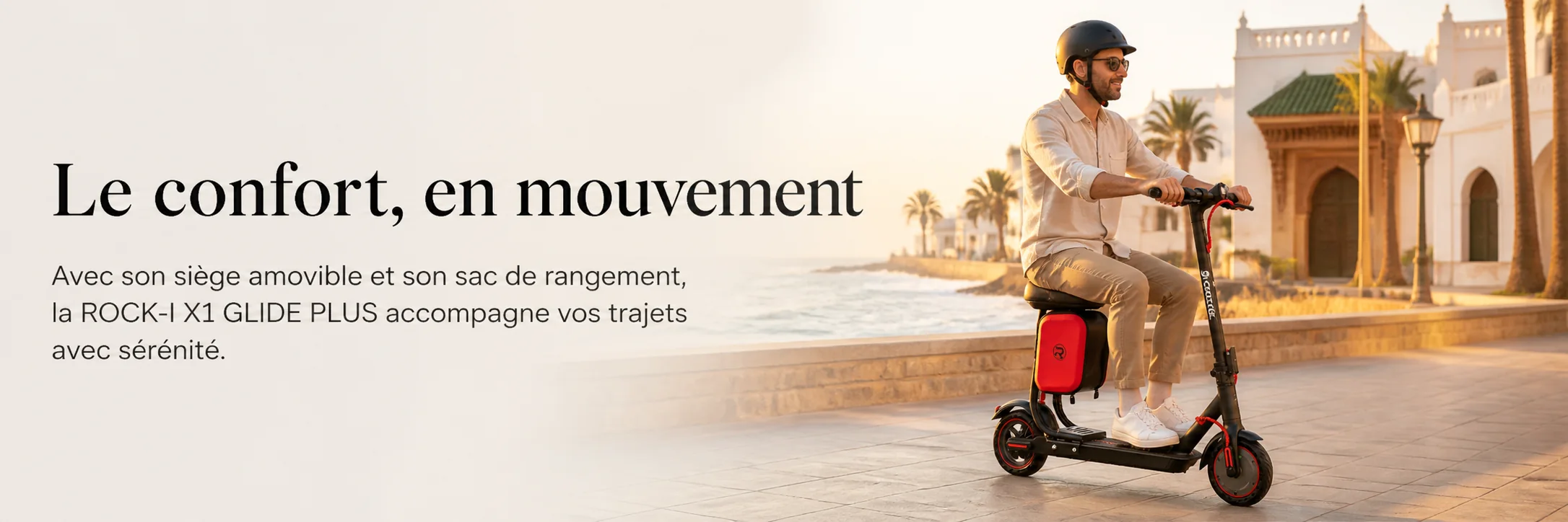 Trottinette Électrique ROCK-I X1 GLIDE PLUS — mise en situation