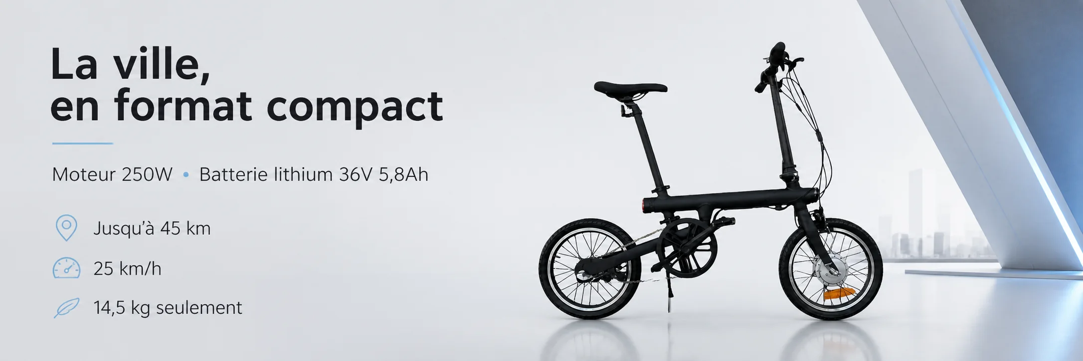 Vélo électrique XIAOMI FOLDING BIKE — puissance et autonomie